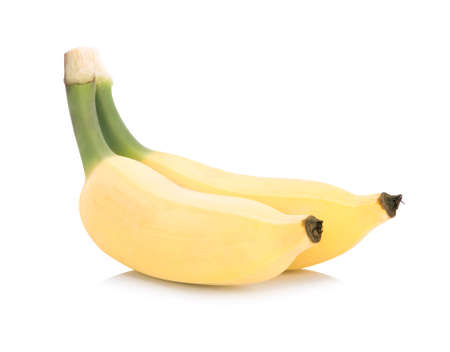 Banana isolated on white backgroundの写真素材