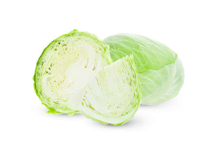 cabbage  isolated on white backgroundの写真素材