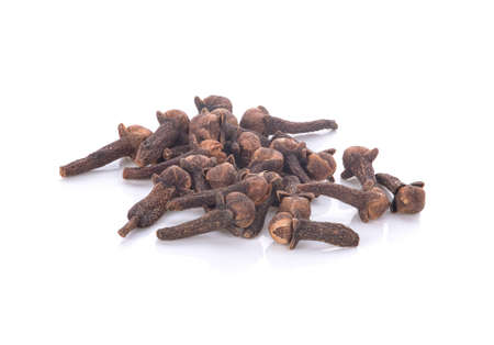 clove isolated on white backgroundの写真素材