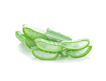 Aloe Vera isolated on white backgroundの写真素材