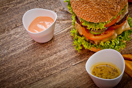 Burger And Friesの写真素材