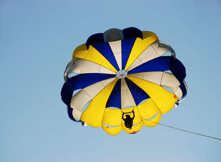 Flight on a parachuteの写真素材