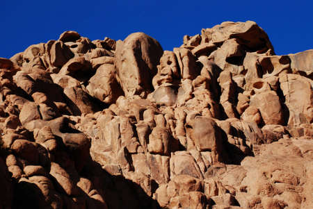 Whimsical forms of a cracked rockの写真素材