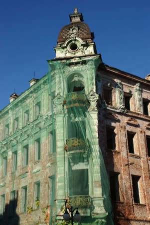 Restoration of the old building in retro styleの写真素材