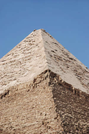Top of the Great egyptian pyramidの写真素材
