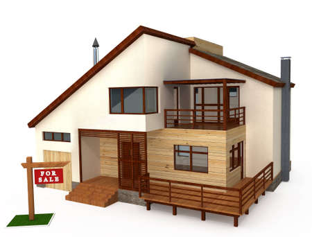 Three-dimensional model of individual houseの写真素材