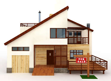 Three-dimensional model of individual houseの写真素材