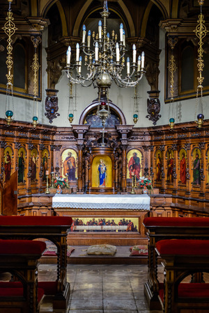An beautiful altar in a churchのeditorial素材