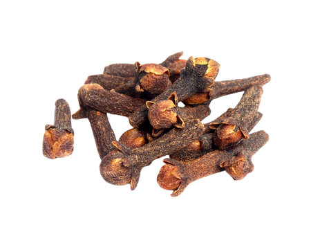 Cloves isolated on white background. Cloves on white background. Cloves isolated on white backgroundの写真素材