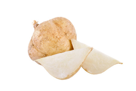 Potato isolated on white background. Clipping path included for easy extraction.の写真素材