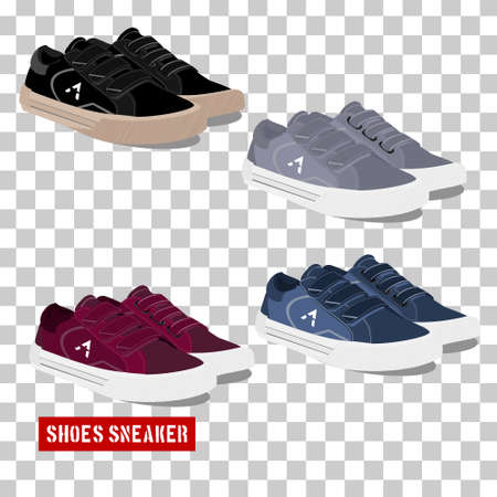 vector shoes sneakerのイラスト素材