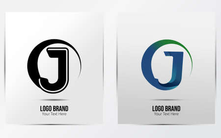 Letter J simple and modern vectorのイラスト素材