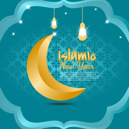 simple Islamic new year backgroundのイラスト素材