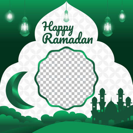 Background islamic happy ramadanのイラスト素材