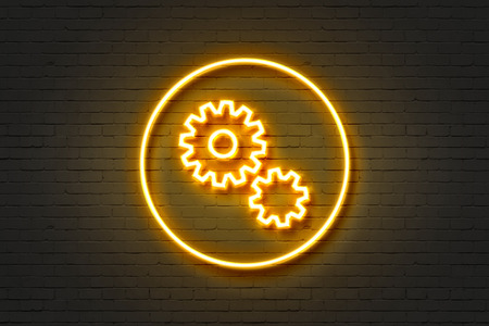 neon light icon wheelの写真素材