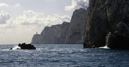 rocks on the island of Capri. Italyの写真素材
