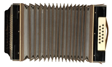        A very old accordion, one button is notの写真素材