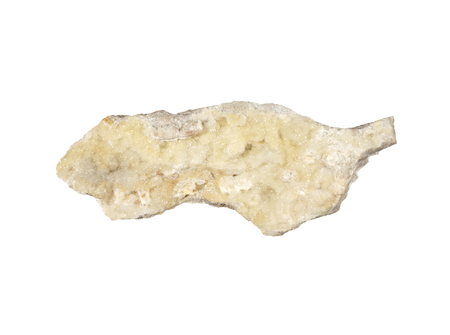 Rock with a splash of light and dark crystals isolated on white background