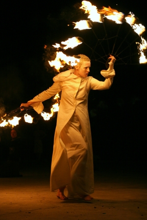 Show with fire Kiev Ukraine 06.09.2007のeditorial素材