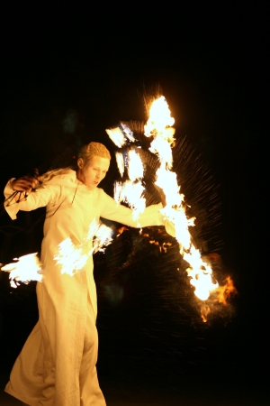 Show with fire Kiev Ukraine 06.09.2007のeditorial素材