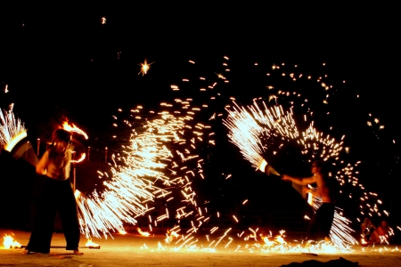 Show with fire Kiev Ukraine 06.09.2007のeditorial素材