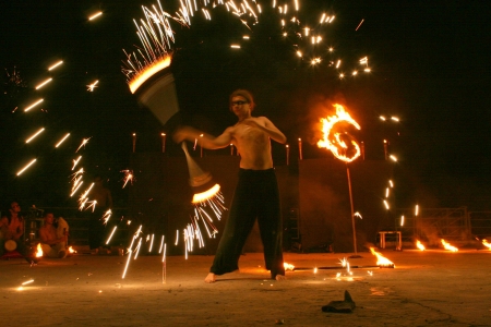 Show with fire Kiev Ukraine 06.09.2007のeditorial素材