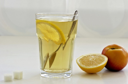 Tea and lemonの写真素材
