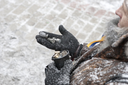 Protest against Dictatorship in Ukraine turns violent on Euromaidan in Kiev  Against the president Yanukovych on 21 January, 2014 in Kiev, Maidan, Ukraineのeditorial素材