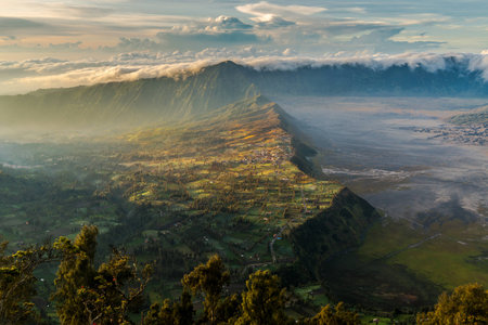 Sunrise  landscape Indonesiaの写真素材