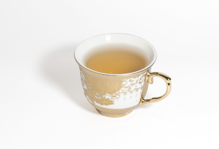 A cup of tea isolated on a white background の写真素材