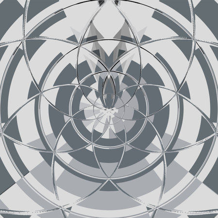 abstract background with circles and ovals in gray and white colorsのイラスト素材