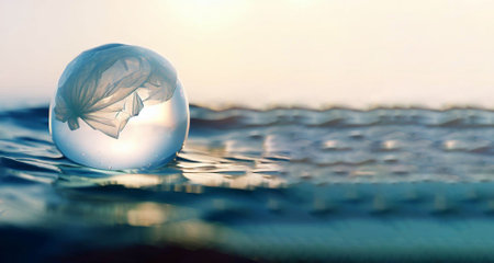 world plastic bag free day background generative AIの素材