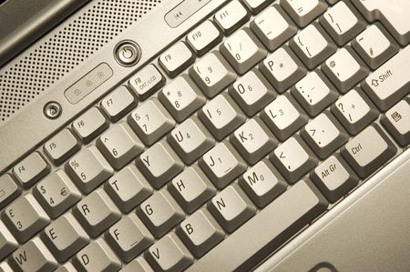 Silver Laptop Keyboard