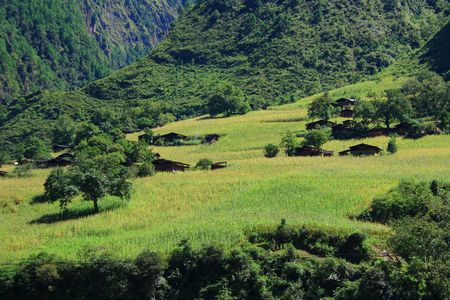 Houses in the mountain