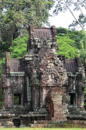 Bayon Temple at Angkor Thom, Angkor, Cambodiaの写真素材