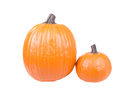 Pumpkins isolated on white backgroundの写真素材