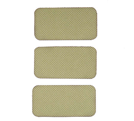 Green paper tags isolated on white backgroundの写真素材