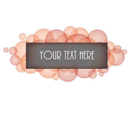 Red and orange bubbles with box for text on a transparent backgroundのイラスト素材