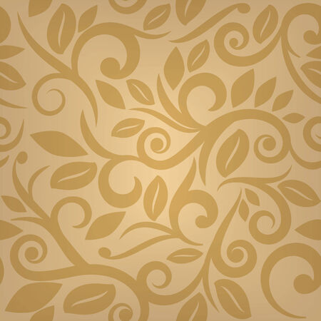 yellow seamless floral background のイラスト素材