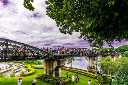 Tourist at the Bridge of River Kwai.のeditorial素材
