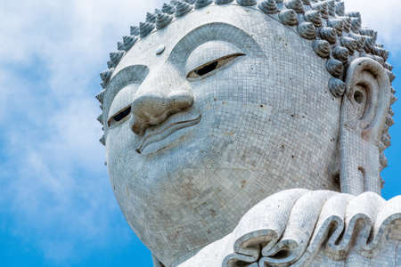 Image of Big Buddha on the mountain in Phuketの写真素材
