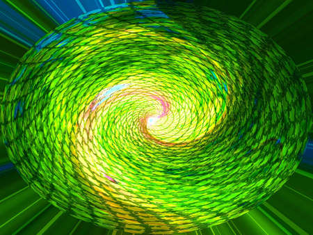 Green Abstract Swirlの写真素材