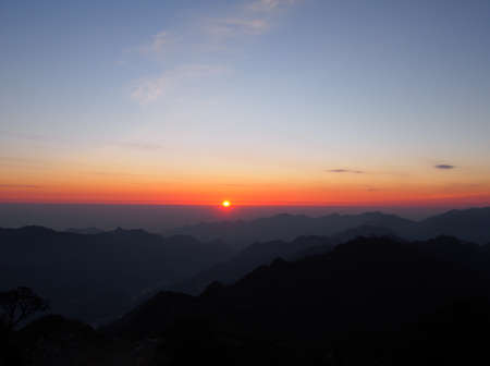 sunrise in the mountainsの写真素材