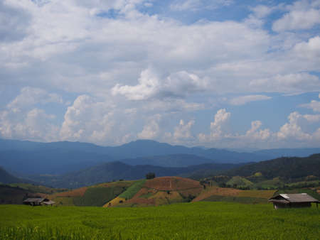 rice terraces, Mae Chaem District, Chiang Maiの写真素材