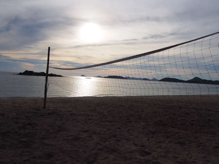 beach volleyball netの写真素材