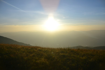 sunset in the mountains, Mon Chong,Chiang Maiの写真素材
