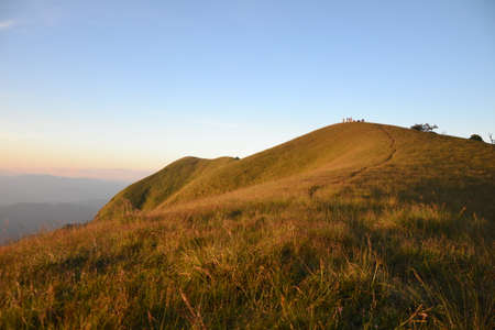 sunset in the mountains, Mon Chong,Chiang Maiの写真素材