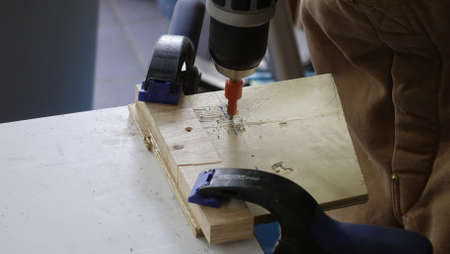 carpenter at workの写真素材
