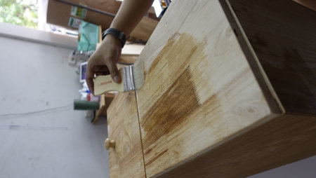 painted wooden cabinetの写真素材