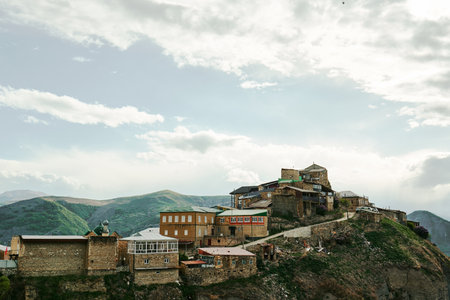 View of the Dagestan village of Chokh, Russia